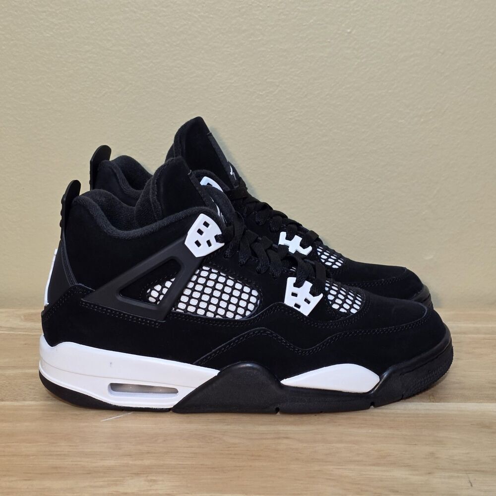 Nike Air Jordan 4 Retro GS White Thunder Black FQ8213-001 Size 6.5Y B-Grade